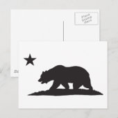 Beer Californië - zwart Briefkaart (Voorkant / Achterkant)