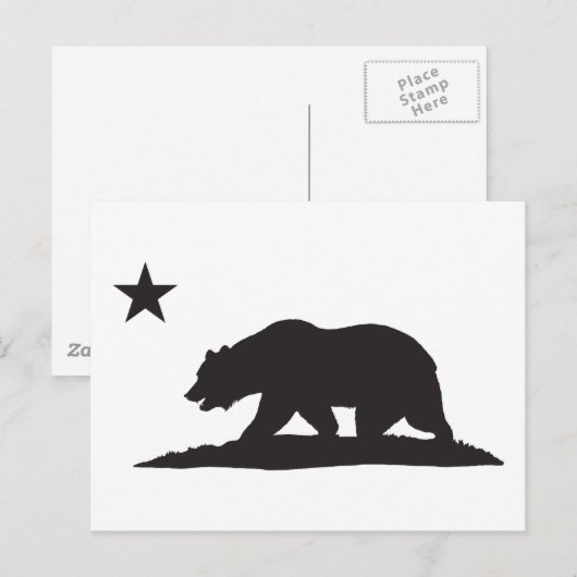 Beer Californië - zwart Briefkaart (Voorkant / Achterkant)