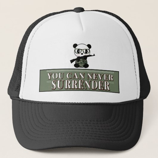 Beer Camo Panda - Militair Costume Panda - Beer Trucker Pet (Voorkant)