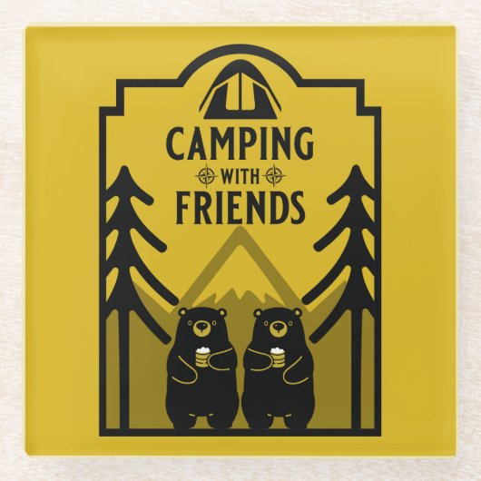 Beer Camp Adventure Canada Glazen Onderzetter (Voorkant)