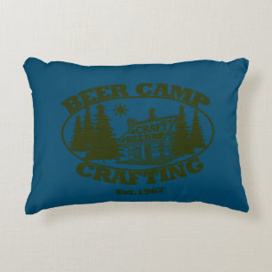 Beer Camp Crafting Est.1967 Blue Accent Kussen