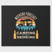Beer Camping met bier Birthday Cadeaupapier (Vlak)