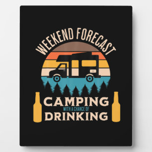 Beer Camping met bier Birthday Fotoplaat