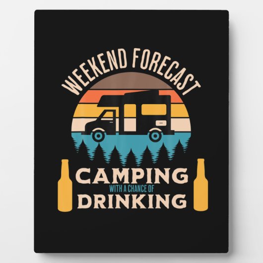 Beer Camping met bier Birthday Fotoplaat (Voorkant)