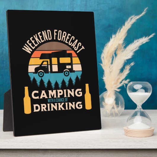 Beer Camping met bier Birthday Fotoplaat (Zijkant)