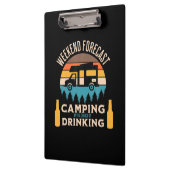 Beer Camping met bier Birthday Klembord (Links)