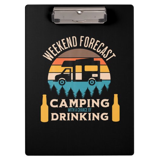 Beer Camping met bier Birthday Klembord (Voorkant)