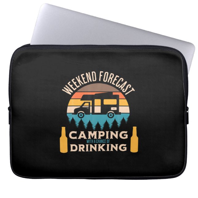 Beer Camping met bier Birthday Laptop Sleeve (Voorkant)