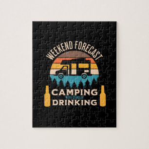 Beer Camping met bier Birthday Legpuzzel