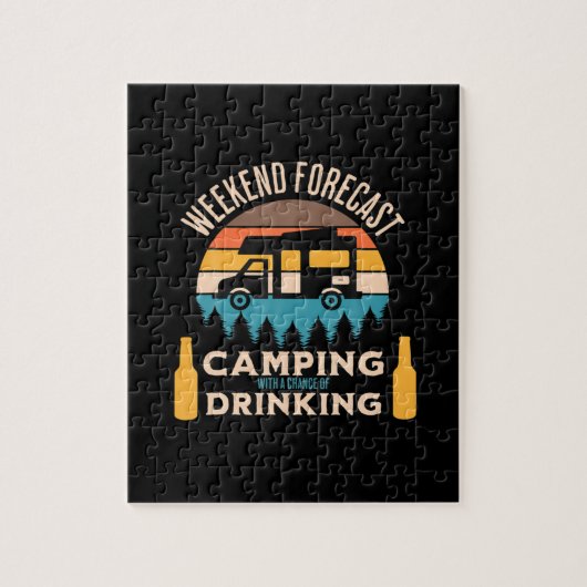 Beer Camping met bier Birthday Legpuzzel (Verticaal)