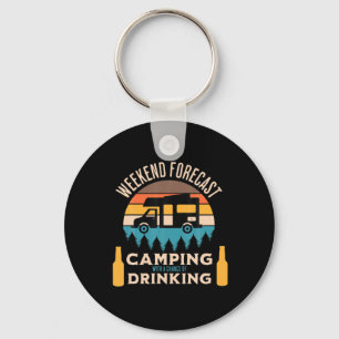 Beer Camping met bier Birthday Sleutelhanger