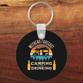 Beer Camping met bier Birthday Sleutelhanger (Voorkant)