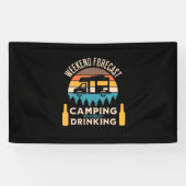 Beer Camping met bier Birthday Spandoek (Horizontaal)