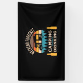 Beer Camping met bier Birthday Spandoek (Verticaal)