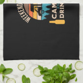 Beer Camping With Beer Birthday Theedoek (Gevouwen)