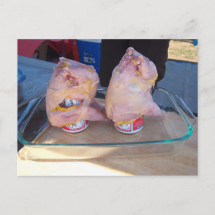 Beer Can Pheasant Briefkaart
