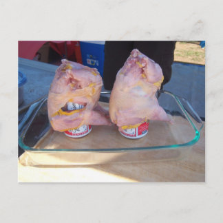 Beer Can Pheasant Briefkaart