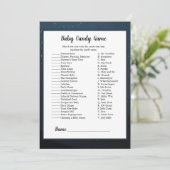 Beer Candy Match Baby Shower Spel Kaart (Staand voorkant)