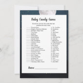 Beer Candy Match Baby Shower Spel Kaart (Voorkant)