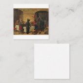 Beer Carousel van William Holbrook Beard Vierkante Visitekaartje (Voorkant / Achterkant)