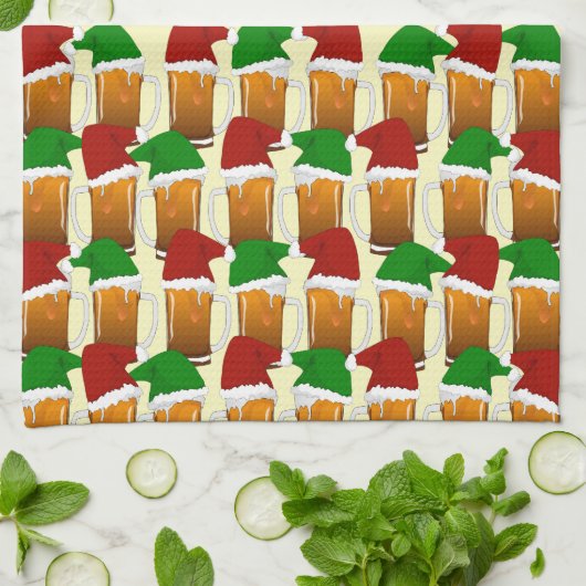 Beer Cheer Kerstmis Theedoek (Gevouwen)