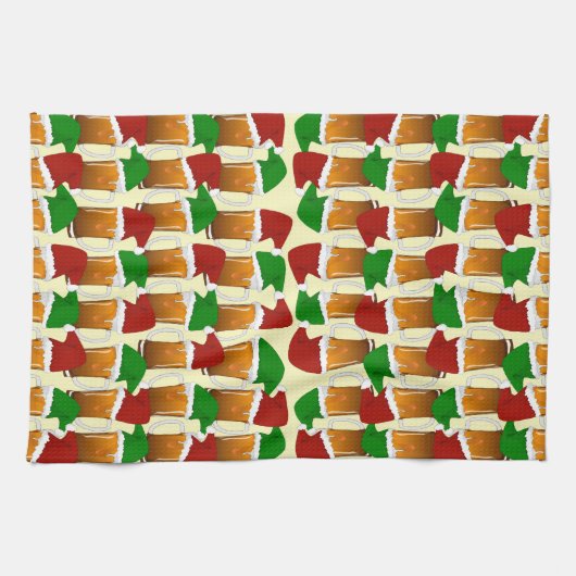 Beer Cheer Kerstmis Theedoek (Horizontaal)
