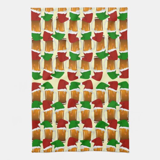 Beer Cheer Kerstmis Theedoek (Verticaal)