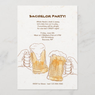 Beer Cheers Invitation Kaart