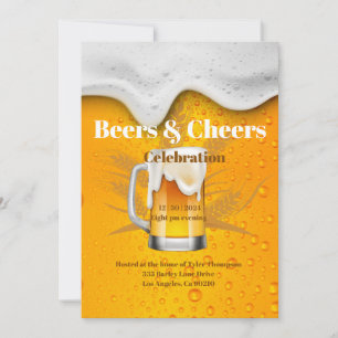 Beer & Cheers verjaardagsuitnodiging Kaart