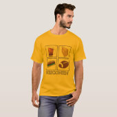 Beer Cheese Brats Football Wisconsin Mannen Gold T T-shirt (Voorkant volledig)
