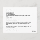 Beer Cheese Soup Recipe Briefkaart (Achterkant)