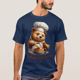 Beer Chef Flipping Pannenkoeken "Stacked & Smiling T-shirt