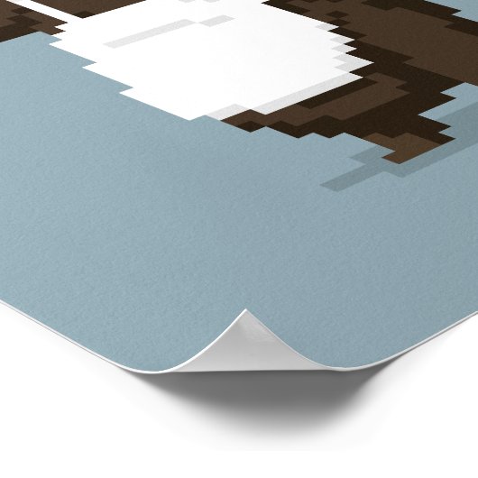 Beer Chef Pixel Art Poster (Hoek)