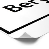 BeEr Chemistry Periodic Table Element Symbols Word Poster (Hoek)