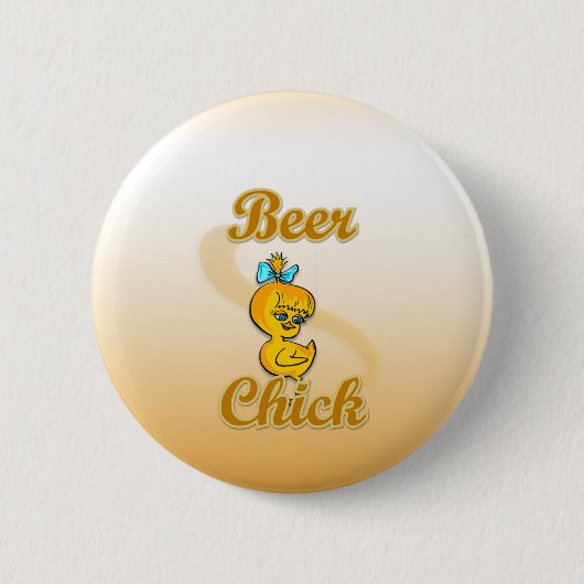 Beer Chick Ronde Button 5,7 Cm (Voorkant)