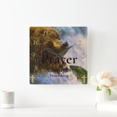 Beer Christelijk gelovige gebed verandert alles Vierkante Klok (Huis)