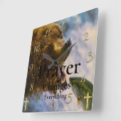 Beer Christelijk gelovige gebed verandert alles Vierkante Klok (Hoek)