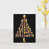 Beer Christmas Tree Men Women Beer Ugly Christmas Kaart (Gele Bloem)