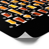 Beer Christmas Tree Men Women Beer Ugly Christmas  Poster (Hoek)