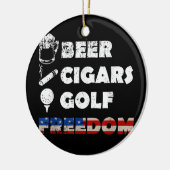Beer Cigars Golf Freedom Smoker Drinker Golfer Keramisch Ornament (Links)