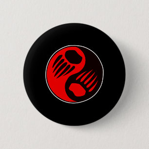 Beer Claw Yin Yang Black Ronde Button 5,7 Cm