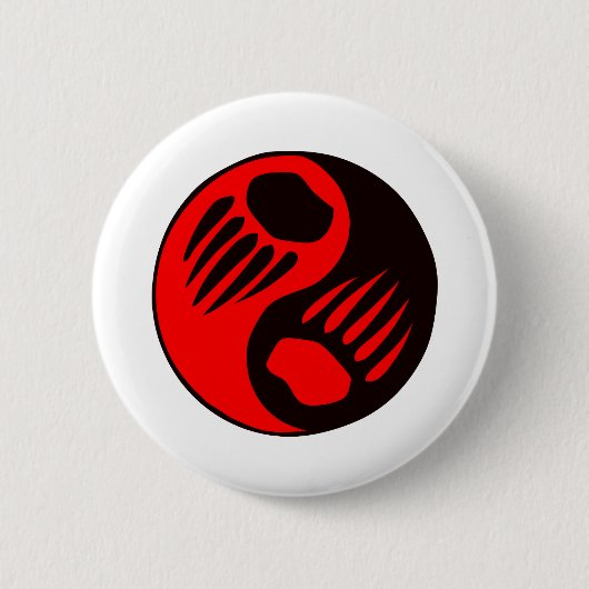 Beer Claw Yin Yang Ronde Button 5,7 Cm (Voorkant)