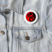 Beer Claw Yin Yang Ronde Button 5,7 Cm (In situ)