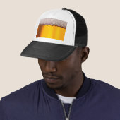 Beer Closeup Drink Party Yellow Pattern Trucker Pet (In situ)
