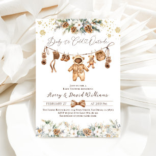Beer ClothestLine Koud Buiten Baby shower Kaart