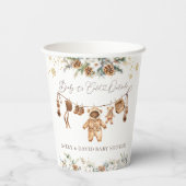 Beer ClothestLine Koud Buiten Baby shower Papieren Bekers (Achterkant)