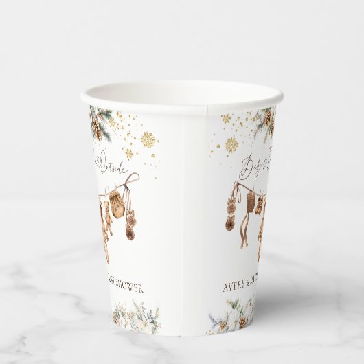 Beer ClothestLine Koud Buiten Baby shower Papieren Bekers (Rechts)