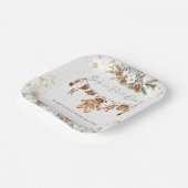 Beer ClothestLine Koud Buiten Baby shower Papieren Bordje (Gebogen)