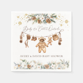 Beer ClothestLine Koud Buiten Baby shower Servet