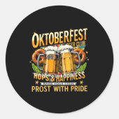 Beer Club Prost With Pride Gift Drinking Team Ronde Sticker (Voorkant)